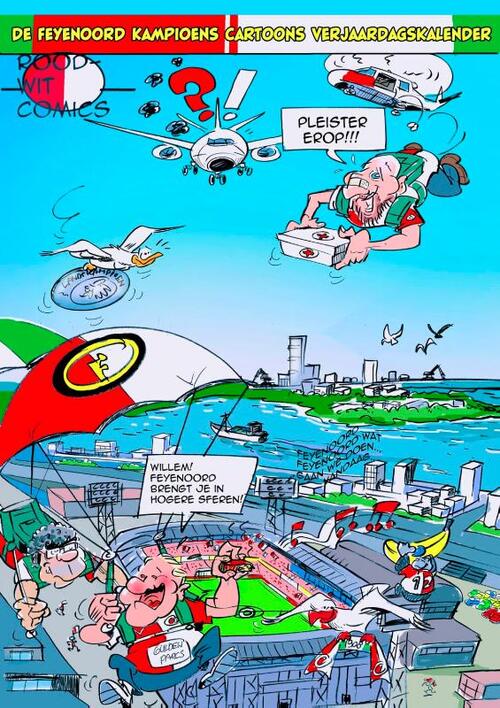 De Feyenoord kampioens-cartoons verjaardagskalender